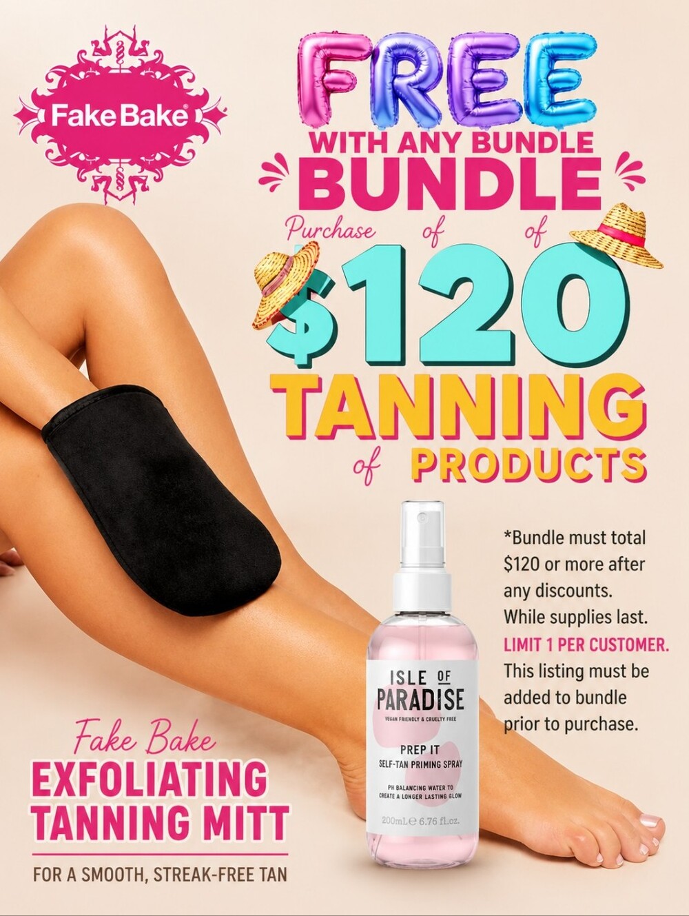 FAKEBAKE Velour Tanning Mitt